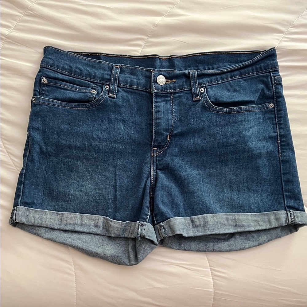 Levi's Dark Blue Jean Shorts